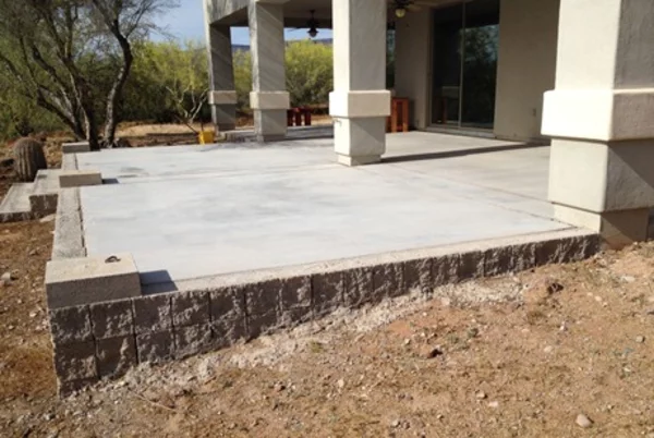 Patio before